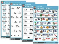 Комплект таблиц "Русский алфавит" (4 таблицы, формат А1, матовое ламинирование) - fgospostavki.ru - Тихорецк