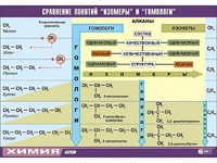 Таблица демонстрационная "Сравнение понятий изомер и гомолог" (винил 100x140) - fgospostavki.ru - Тихорецк