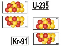 Модель-аппликация "Деление урана. Цепная ядерная реакция" (ламинированная) - fgospostavki.ru - Тихорецк