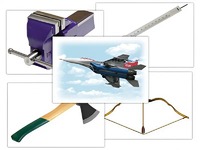 Набор предметных картинок "Оружие, военная техника. Инструменты" (48 штук, А4, с магнитами) - fgospostavki.ru - Тихорецк