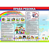 Стенд "Права ребенка" с 2 карманами - fgospostavki.ru - Тихорецк