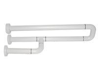 Поручень неоткидной трёхопорный с антибактериальным покрытием (белый) - fgospostavki.ru - Тихорецк