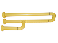 Поручень неоткидной трёхопорный с антибактериальным покрытием (желтый) - fgospostavki.ru - Тихорецк