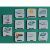Набор карточек "Погода" (с рисунками) - fgospostavki.ru - Тихорецк