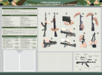 Стенд-уголок маркерный "Техника безопасности. Устройство, сборка и разборка автомата АК-74. Нормативы" - fgospostavki.ru - Тихорецк