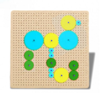 Тактильно-развивающая панель с разноцветными шестеренками - fgospostavki.ru - Тихорецк