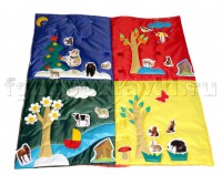 Дидактический коврик "Времена года" с дополнительными аппликациями животных - fgospostavki.ru - Тихорецк