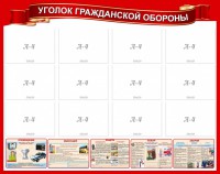 Стенд "Уголок гражданской обороны" - fgospostavki.ru - Тихорецк