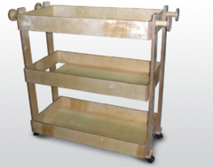 Тележка для спортинвентаря и игрушек (3 полки) 115х50х90см (фанера лак) - fgospostavki.ru - Тихорецк