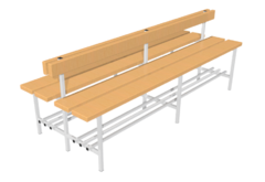 Скамья для раздевалок двухсторонняя с спинкой (2 метра) - fgospostavki.ru - Тихорецк