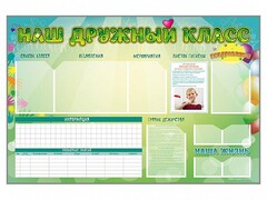 Стенд-уголок магнитно-маркерный "Наш дружный класс" - fgospostavki.ru - Тихорецк