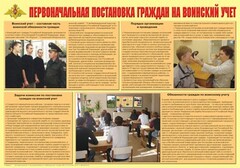 Плакат "Первоначальная постановка граждан на воинский учет" - fgospostavki.ru - Тихорецк
