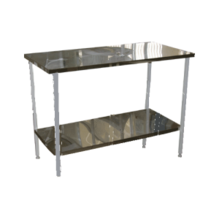 Стол на металлическом каркасе с полкой 600*1200*750(900) - fgospostavki.ru - Тихорецк