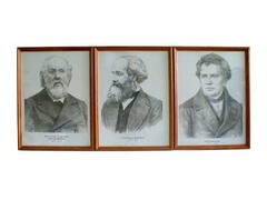 Портреты выдающихся физиков (деревянная рамка, под стеклом) - fgospostavki.ru - Тихорецк