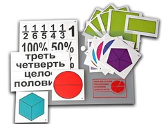Набор для изучения простых дробей. Составление целого из частей (раздаточный) - fgospostavki.ru - Тихорецк