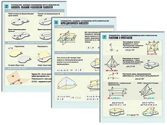 Комплект таблиц по геометрии "Стереометрия. Взаимное расположение фигур в пространстве" раздаточные (цветные, ламинированные, А4, 8 штук) - fgospostavki.ru - Тихорецк