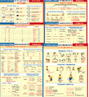 Комплект таблиц "Грамматика французского языка (9 листов)" (100х140 сантиметров, винил) - fgospostavki.ru - Тихорецк