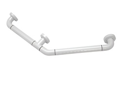 Поручень угловой трехопорный с антибактериальным покрытием (белая) - fgospostavki.ru - Тихорецк