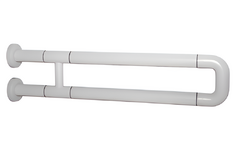 Поручень неоткидной двухопорный с антибактериальным покрытием (белый) - fgospostavki.ru - Тихорецк