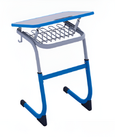 Парта одноместная регулируемая по высоте (наклонная столешница) с антивандальной кромкой - fgospostavki.ru - Тихорецк