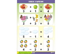 Таблица демонстрационная "Сложение и вычитание" (винил 70x100) - fgospostavki.ru - Тихорецк