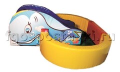 Сухой бассейн овальный с горкой "Кит" ПВХ - fgospostavki.ru - Тихорецк