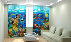 Комплект светонепроницаемых штор "Рыбки" - fgospostavki.ru - Тихорецк