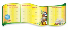 Стенд "Начальная школа" резной из 3-х частей - fgospostavki.ru - Тихорецк