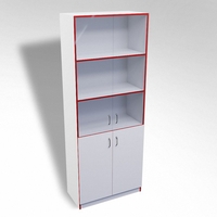 Стеллаж полуоткрытый А-310 ТР со стеклом ЛДСП  - fgospostavki.ru - Тихорецк