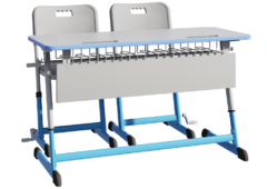 Парта NOMAD V двухместная регулируемая по высоте с антивандальной кромкой - fgospostavki.ru - Тихорецк