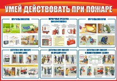 Стенд "Умей действовать при пожаре" - fgospostavki.ru - Тихорецк