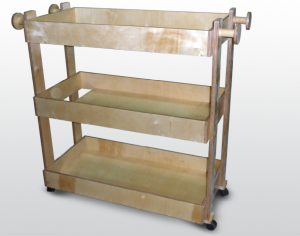 Тележка для спортинвентаря и игрушек (3 полки) 115х50х90см (фанера лак) - fgospostavki.ru - Тихорецк