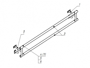 Станок хореографический пристенный (1,5 метра, двухрядный) - fgospostavki.ru - Тихорецк