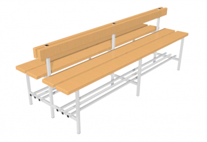 Скамья для раздевалок двухсторонняя с спинкой (2 метра) - fgospostavki.ru - Тихорецк
