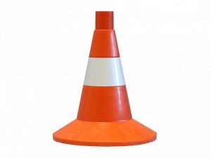 Сигнальный дорожный конус (мягкий, с одной световозвращающей полосой) - fgospostavki.ru - Тихорецк