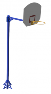 Стойка баскетбольная уличная с регулировкой положения щита - fgospostavki.ru - Тихорецк