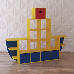 Стеллаж для игрушек "Пароход" - fgospostavki.ru - Тихорецк