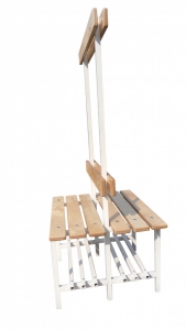 Скамья для раздевалок двухсторонняя с вешалкой - fgospostavki.ru - Тихорецк