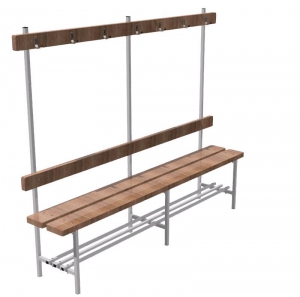 Скамья для раздевалок односторонняя с вешалкой (1,5 метра) - fgospostavki.ru - Тихорецк