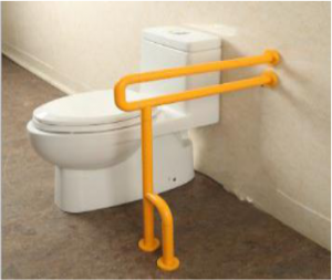 Поручень для унитаза с боковой опорой "Антибак" 700 х 600 х 120 миллиметров - fgospostavki.ru - Тихорецк