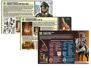 Комплект таблиц по истории "История средних веков" раздаточные (цветные, ламинированные, А4, 8 штук) - fgospostavki.ru - Тихорецк