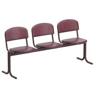 Блок стульев 3-х местный с не откидывающимися сидениями (кожзам) - fgospostavki.ru - Тихорецк