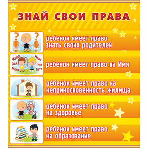 Стенд "Знай свои права" - fgospostavki.ru - Тихорецк