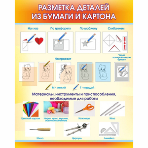 Стенд "Разметка деталей из бумаги и картона" - fgospostavki.ru - Тихорецк