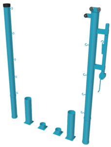 Стойки для большого тенниса с механизмом натяжения со стаканами - fgospostavki.ru - Тихорецк