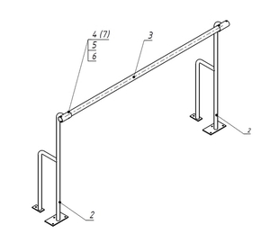 Станок хореографический напольный (1,5 метра, однорядный) - fgospostavki.ru - Тихорецк