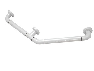 Поручень угловой трехопорный с антибактериальным покрытием (белая) - fgospostavki.ru - Тихорецк