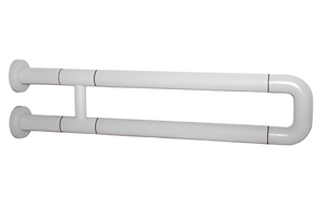 Поручень неоткидной двухопорный с антибактериальным покрытием (белый) - fgospostavki.ru - Тихорецк