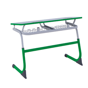 Парта SMARTY двухместная регулируемая по высоте (наклонная столешница) с антивандальной кромкой - fgospostavki.ru - Тихорецк