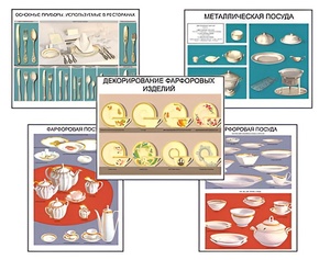 Плакаты ПРОФТЕХ "Виды посуды" (15 пл, винил, 70х100) - fgospostavki.ru - Тихорецк
